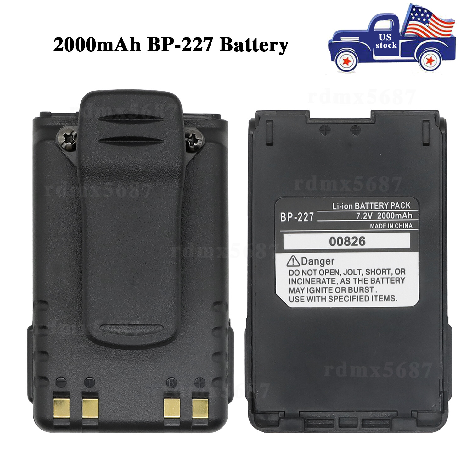 For ICOM IC-M88 IC-F50 IC-50V IC-F60 Two Way Radio Li-ion Battery BP-227 New