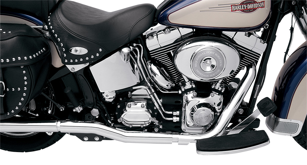 Bassani Power Curve True-Dual Chrome Head Pipes 1986-2006 Harley Softail SFT-211