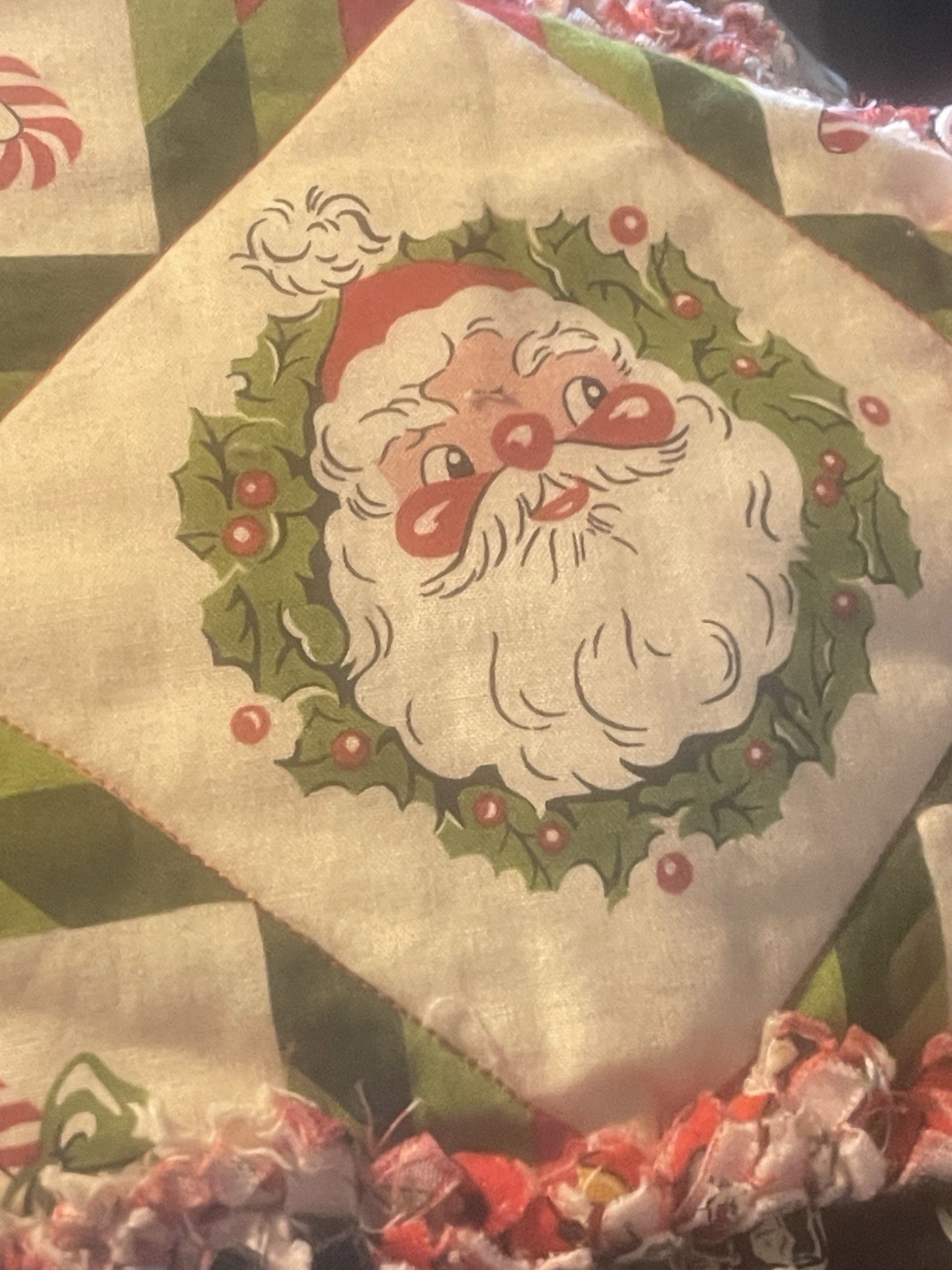 Mr and Mrs Claus Rag Quilt