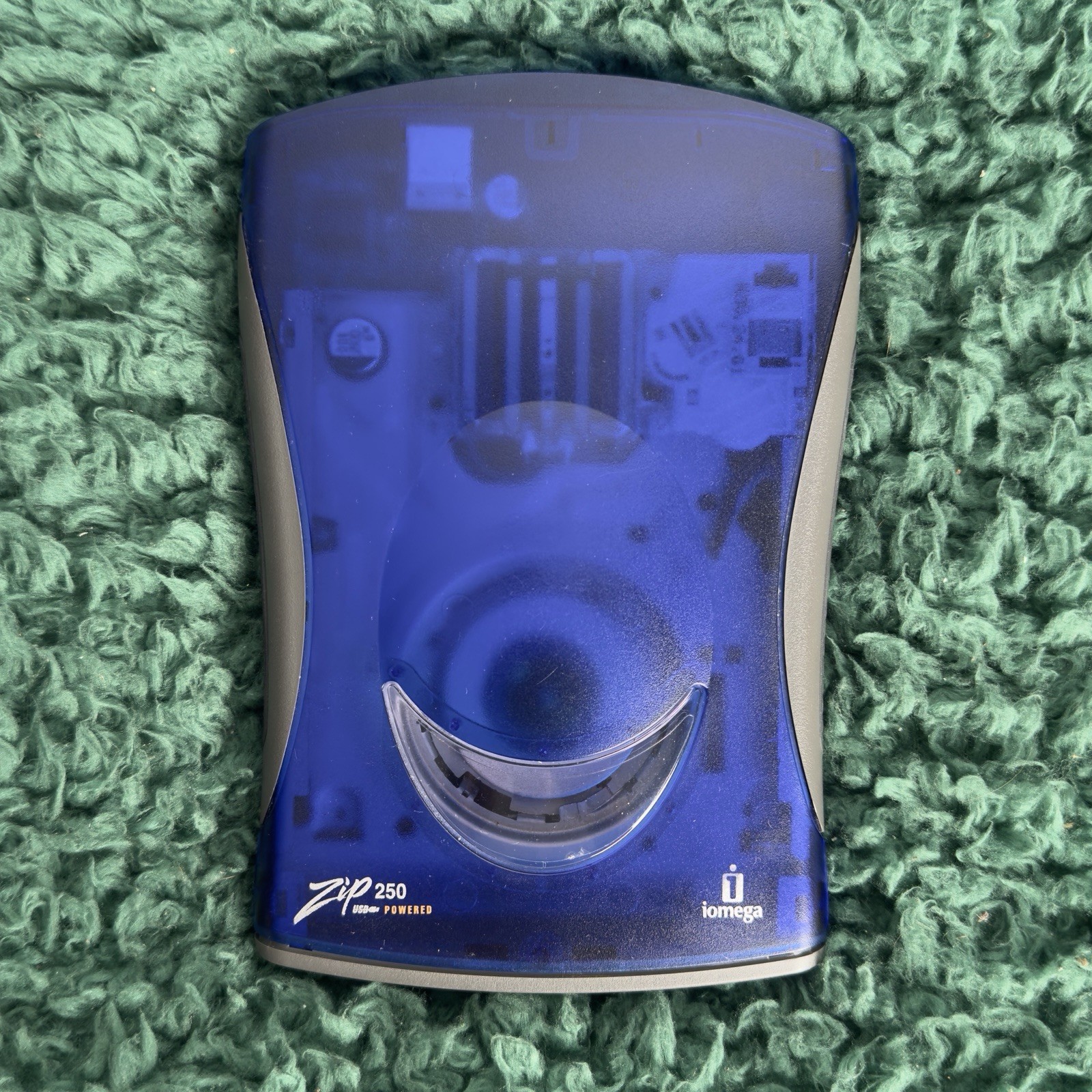 Iomega Zip 250 External Drive Data Blue USB Storage Disk Drive - Not Tested