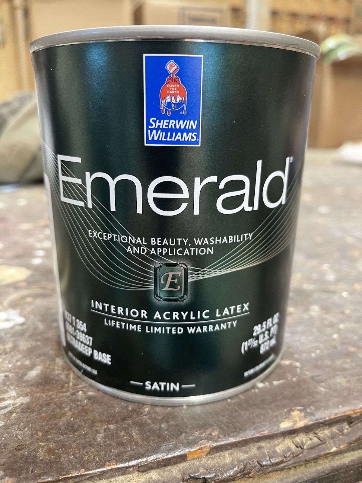 Qt Sherwin Williams Emerald Interior Latex Paint Satin/ Custom Manor House Brown