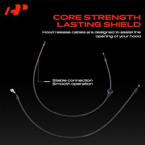 Front Hood Latch Release Cable Without Handle | Compatible with Kia Rio,