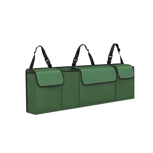 Car Trunk Organizer, Backseat Hanging Large Storage with Adjustable Green