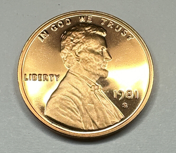 1981-S Lincoln Memorial PROOF Penny 1cent Coin from US Mint Proof Set
