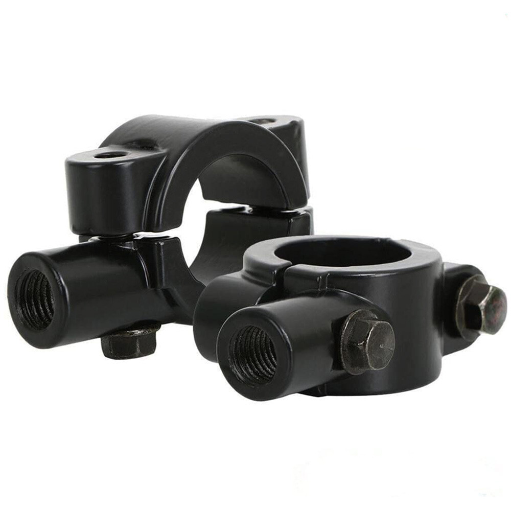Pair 7/8" 10MM Motorcycle Handlebar Mirror Thread Mount Adaptor Holder Clamp M10