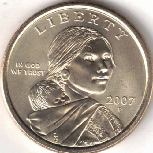 2007-P $1 Brilliant Uncirculated Business Strike Sacajawea Dollar Coin!