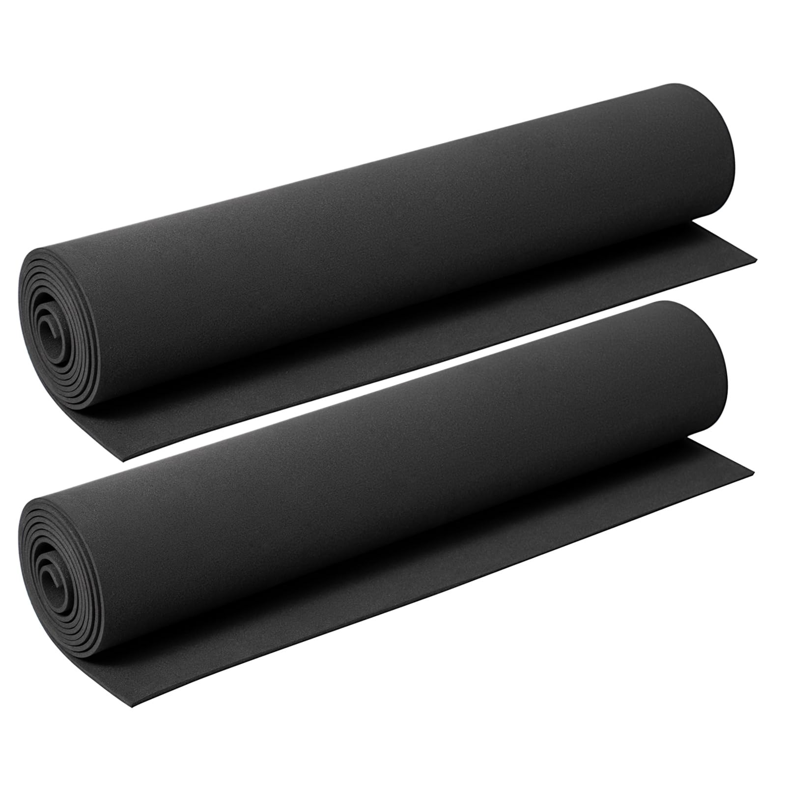 AMZQNART 2 Pack EVA Foam 2mm, Cosplay 2mm-Thick, 2PCS:16×59in Black