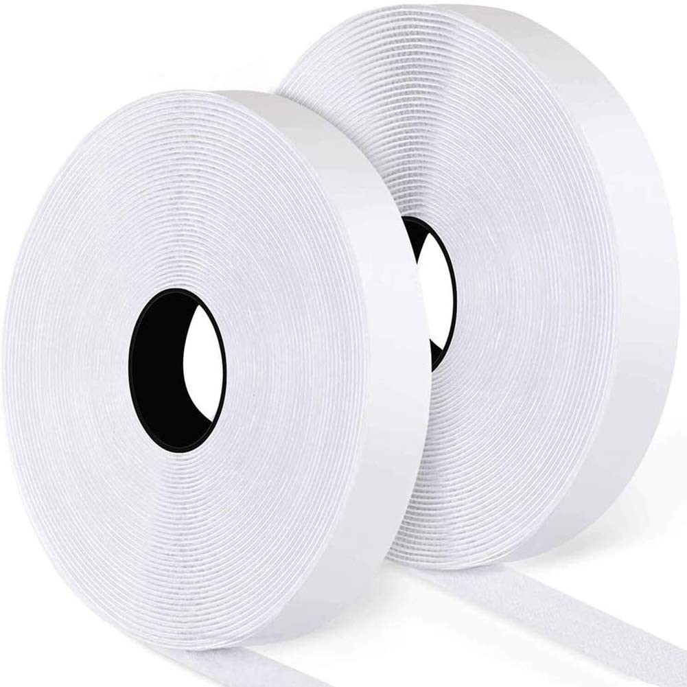 27Ft x 1 Inch Self Adhesive Strips, Heavy Duty Strong Back Sticky Fastening T...