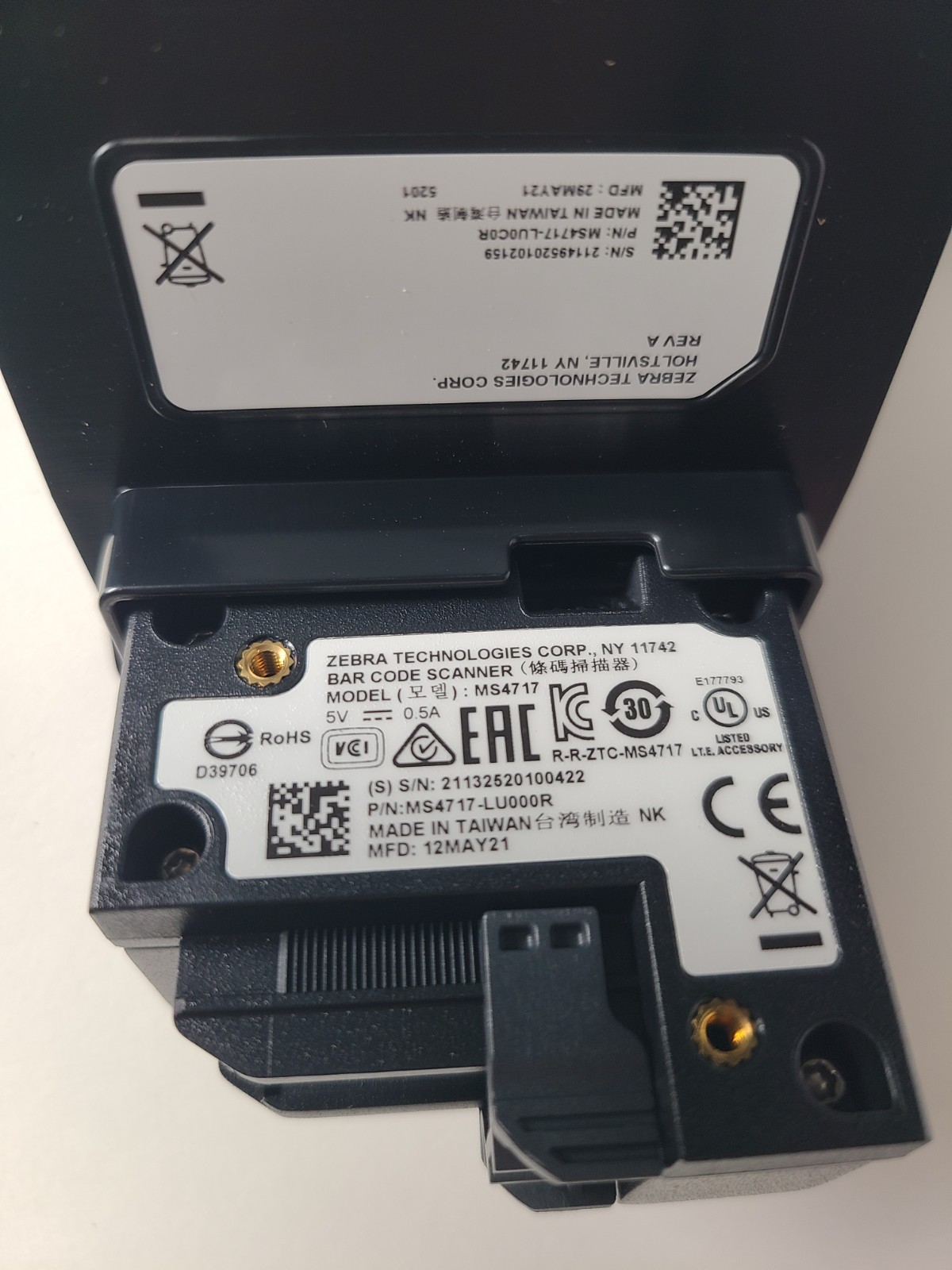 Zebra MS4717 fixed mount barcode scanner imager