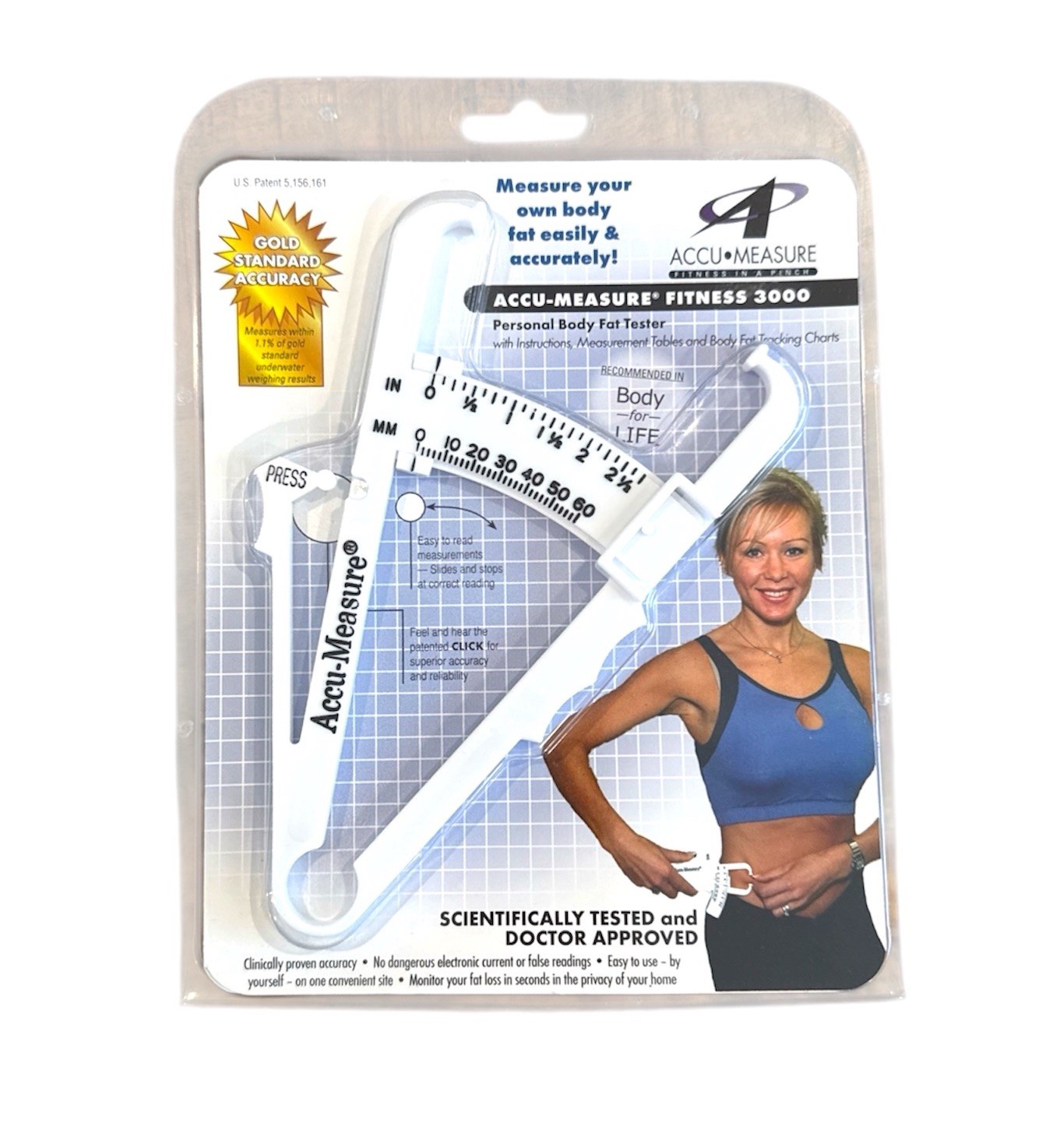 AccuMeasure Fitness 2000 Personal Body Fat Tester Caliper Gold Standard Accur