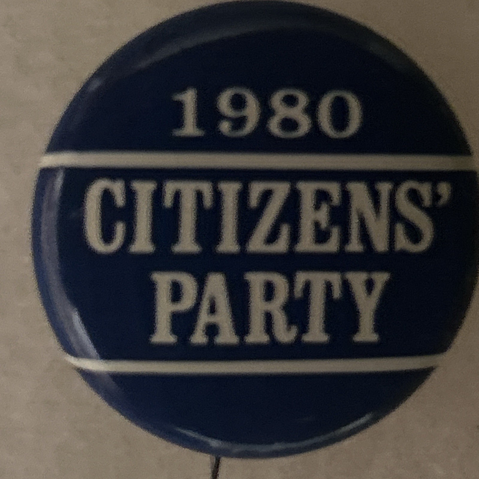 1980 Citizens Party  1 1/8” pinback button pin