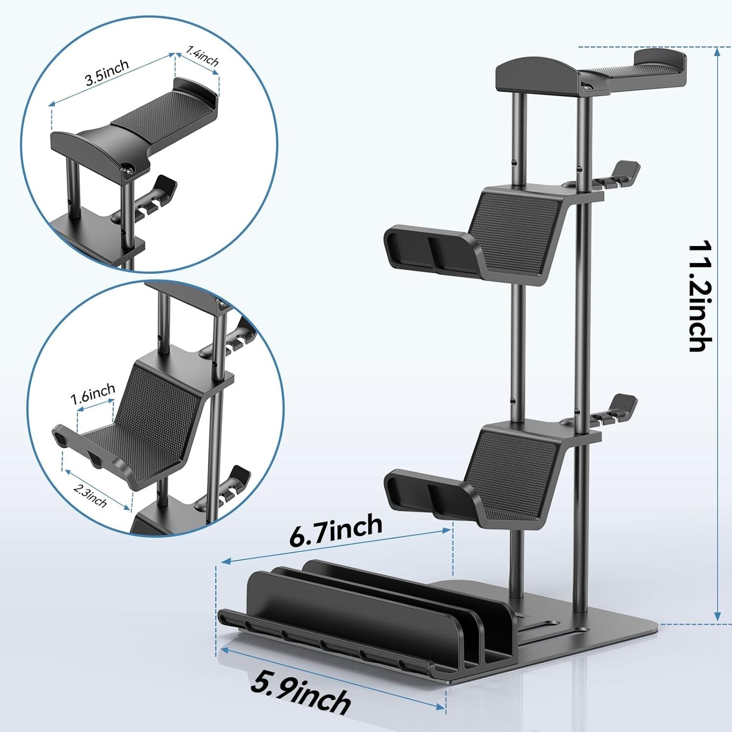 Headphone Stand, Controller Holder & Headset Holder for Desk, Earphone Stand ...