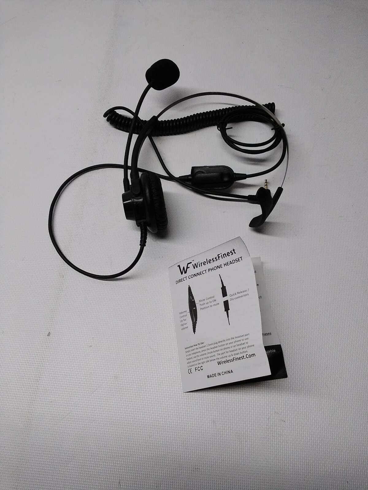 Wireless Finest Direct Connect Phone Headset- Black
