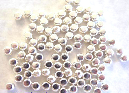 200 Cute Roundish Square Silver Plated Beads 4MM