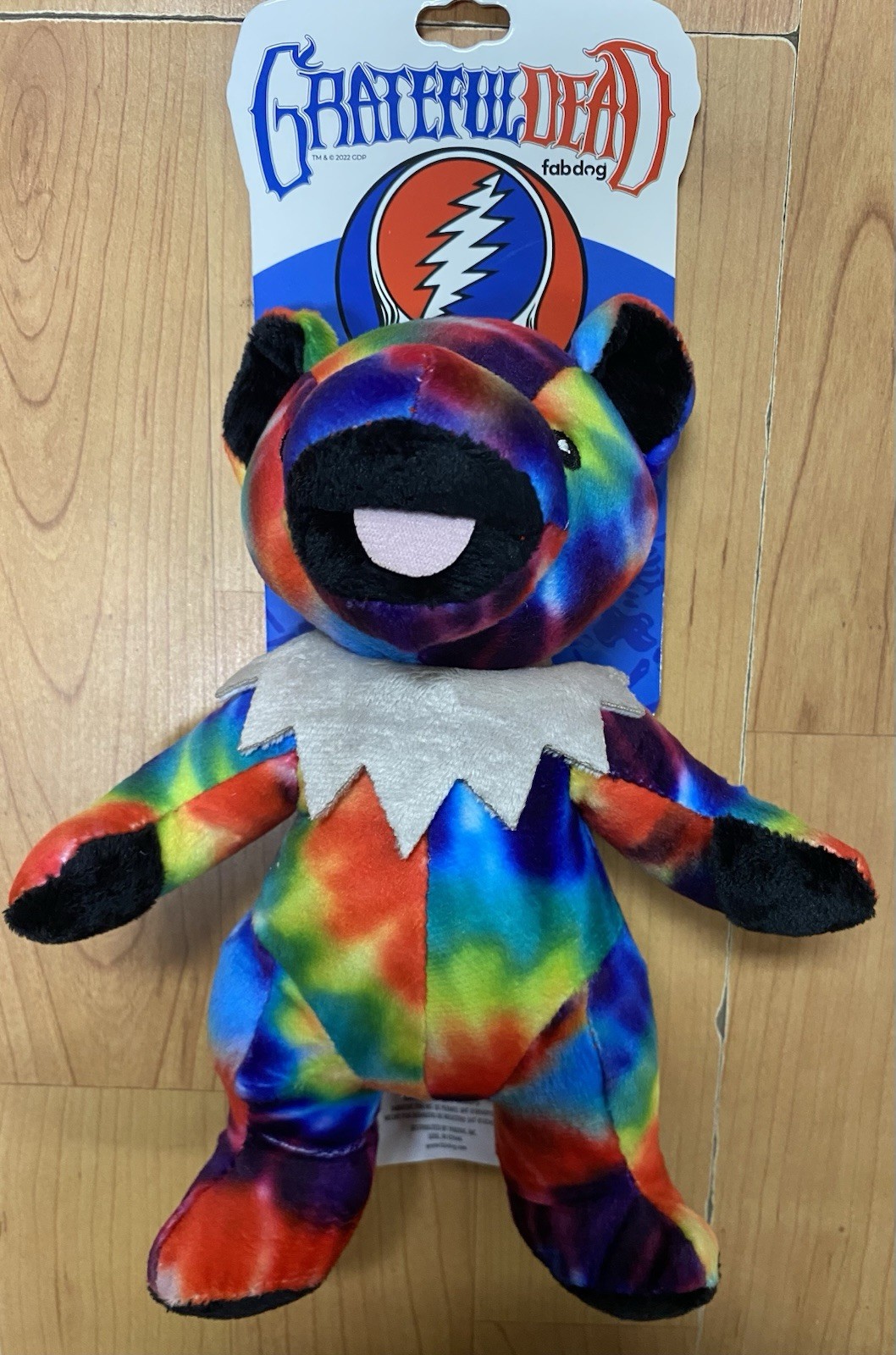 Grateful Dead Dancing Tie Dye Bear Medium Plush Dog Toy