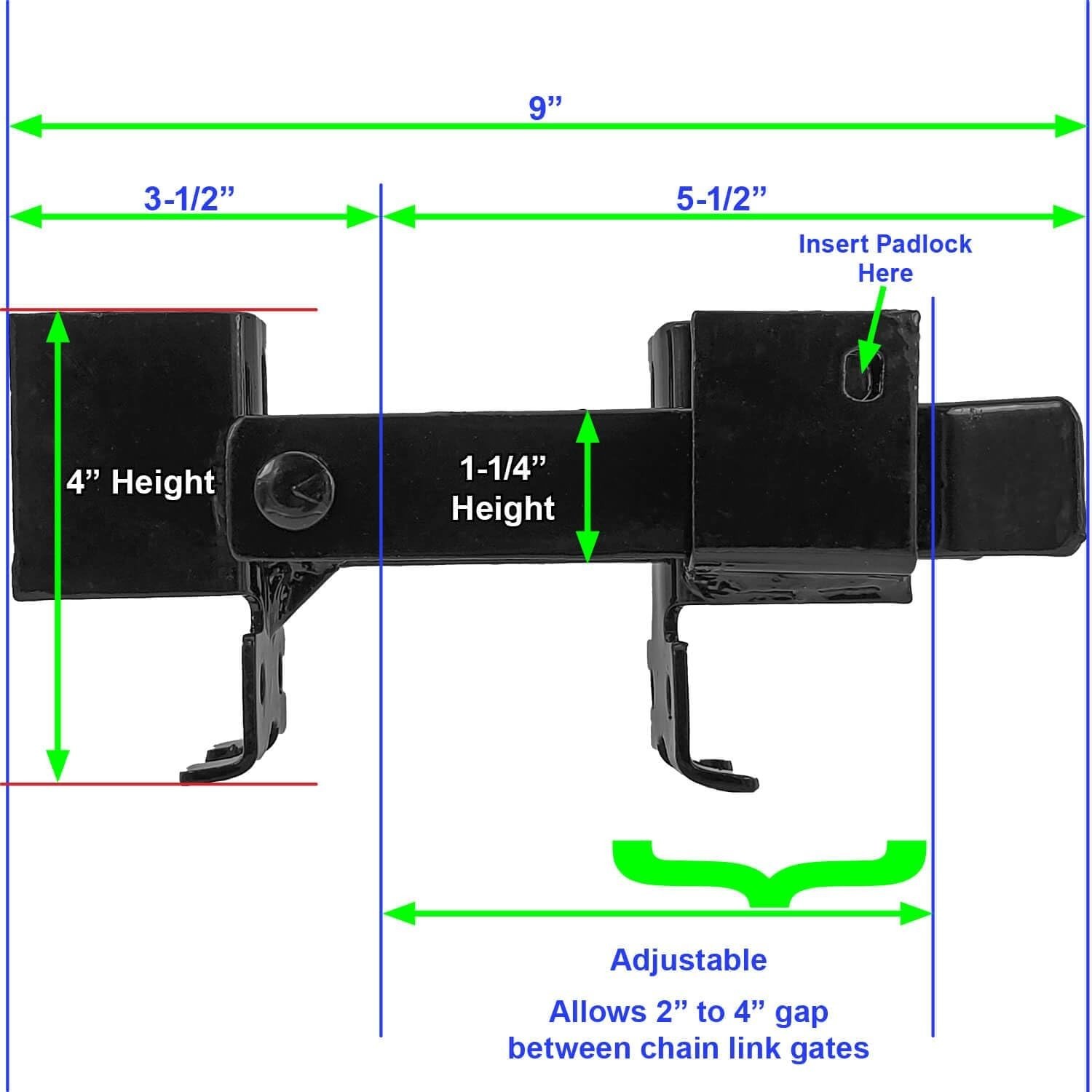 Double Gate Latch with Pad Lock Locations