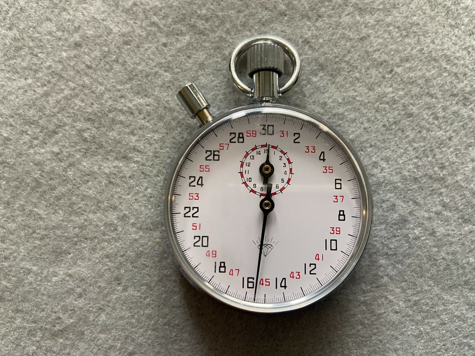 Vintage Diamond Mechanical Stopwatch with the case