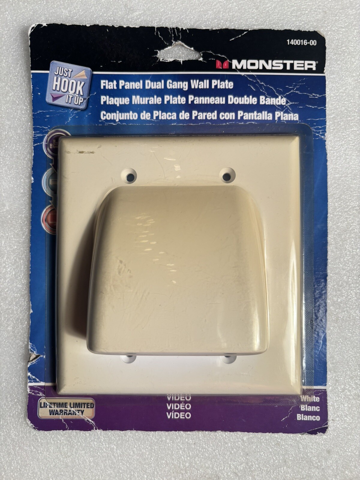 Monster Flat Panel Dual Gang Wall Plate 140016-00