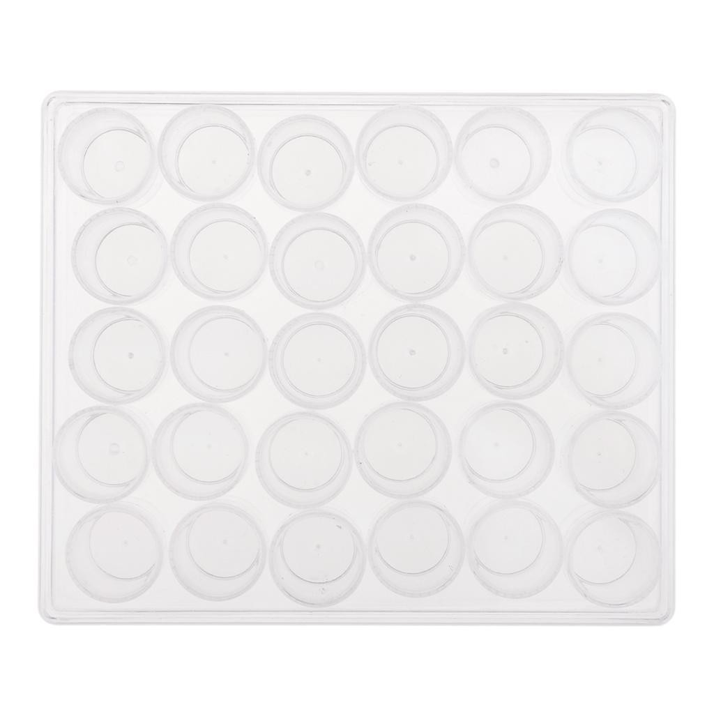 Transparent Storage Box With 30 Slots Small Bead Storage