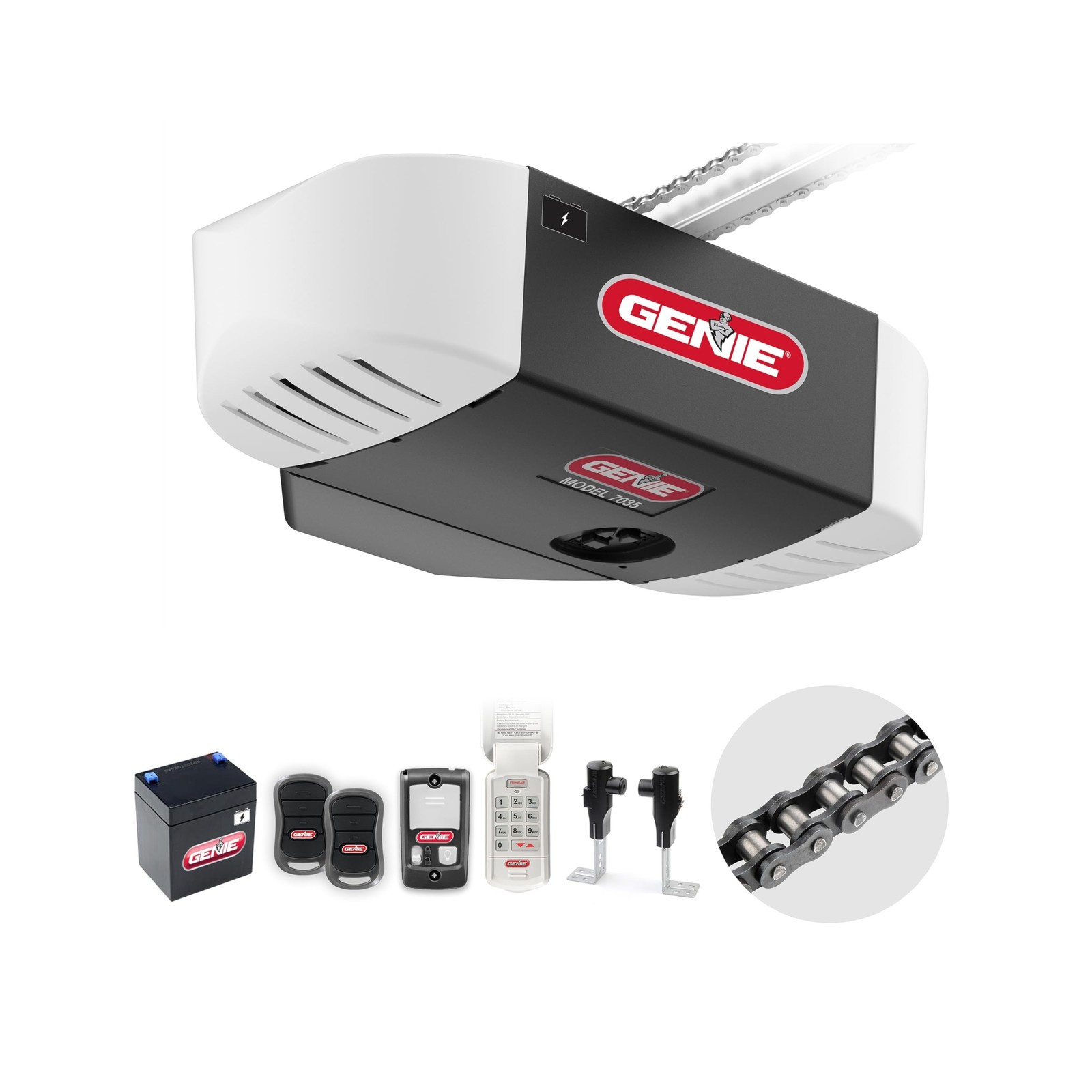 Genie Chain Drive 750 3/4 HPc Garage Door Opener w/Battery Backup - Heavy Dut...