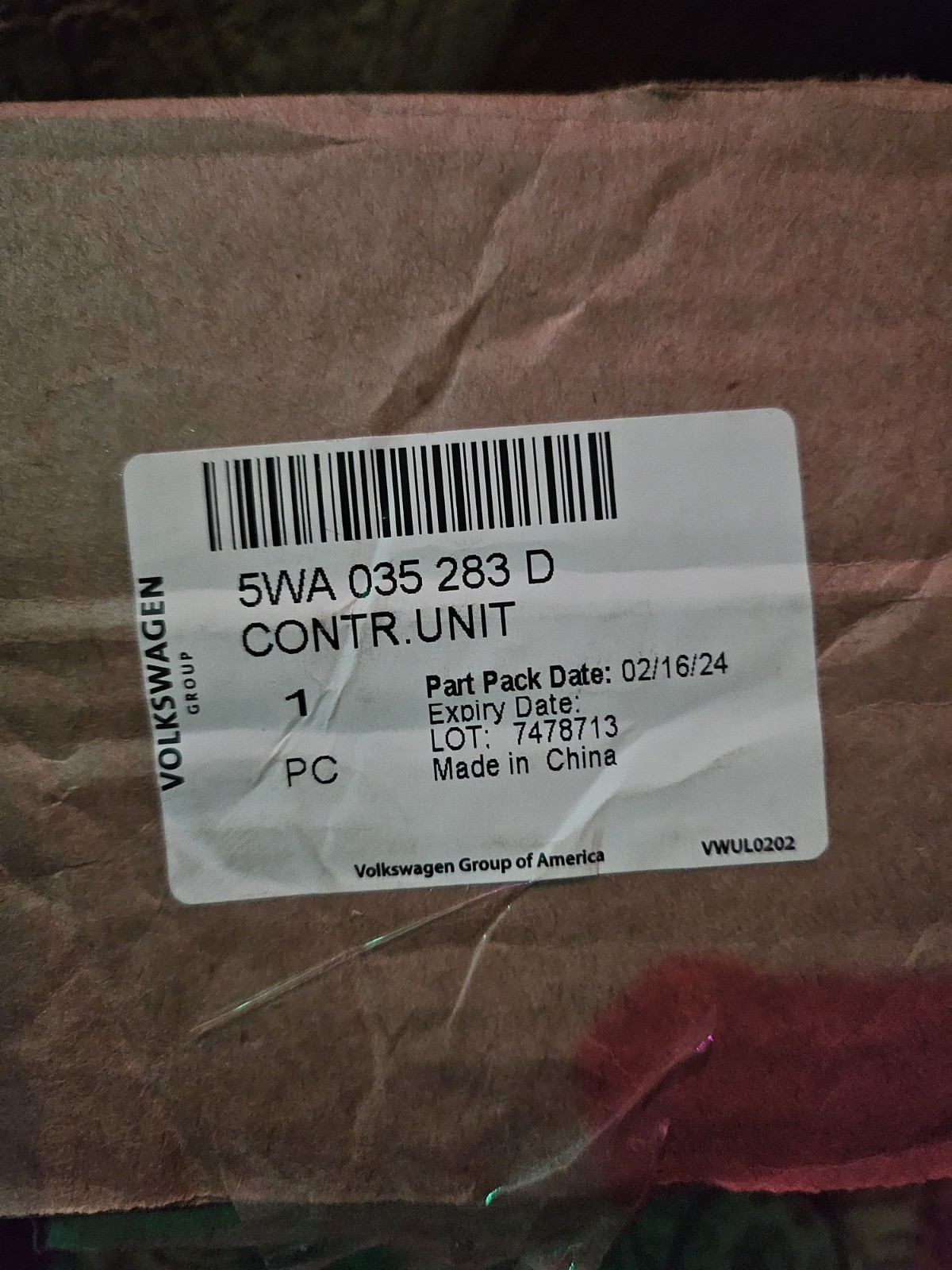 Volkswagen OEM 5WA035283D Telematics Computer Control Module -NEW-