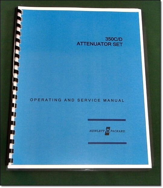 HP 350C 350D Operating & Service Manual: w/ Schematics & Protective Covers