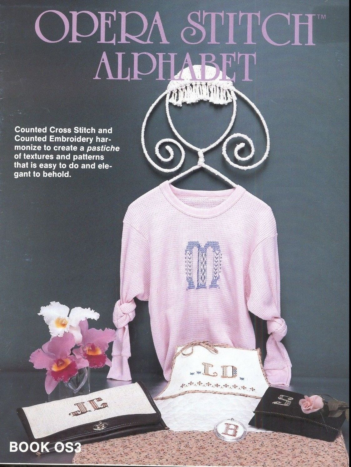 Opera Stitch Alphabet Aida Cloth Cross Stitch Embroidery Pattern Book June Craft
