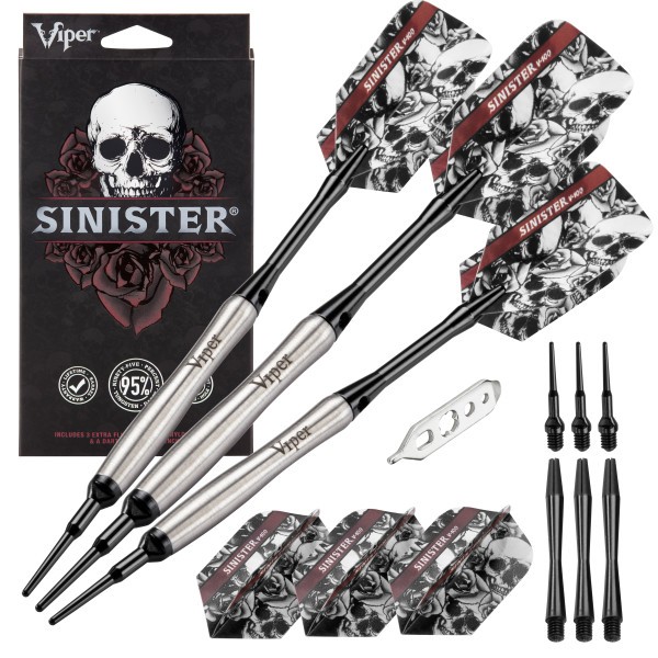 Viper Sinister Tungsten Soft Tip Darts Tapered Barrel 18 Grams