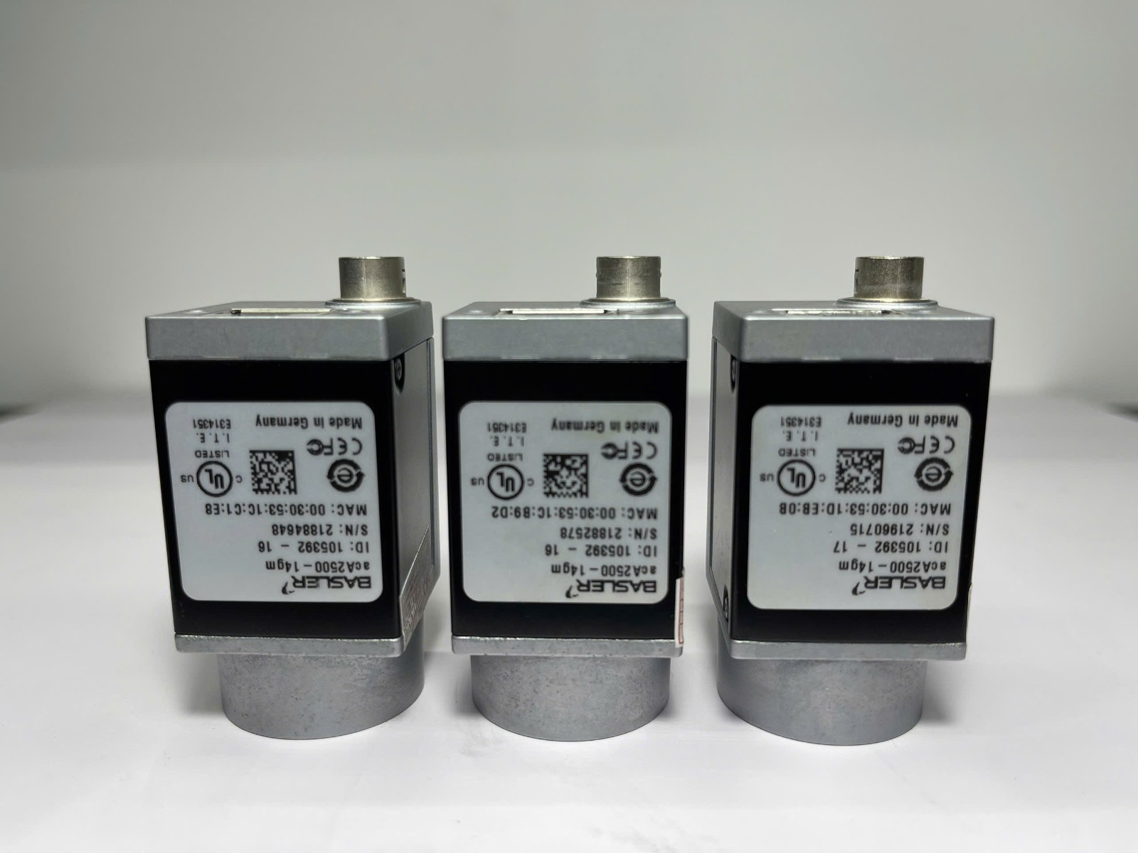Lot of 3 Basler ace acA2500-14gm GigE Area Scan Cameras | Tested