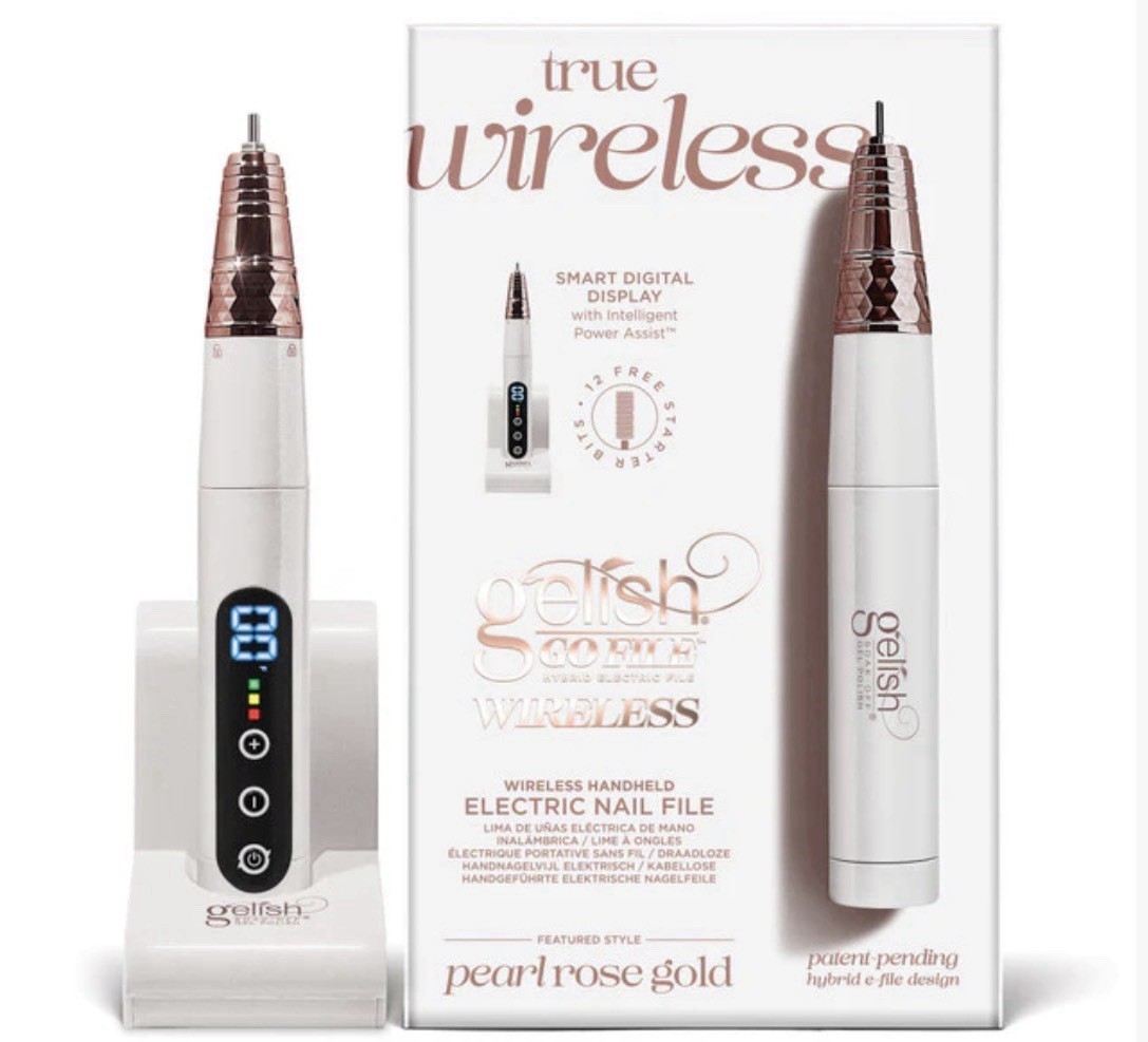 Gelish Go File Aquamarine Portable Wireless Nail File & Drill Smart Display