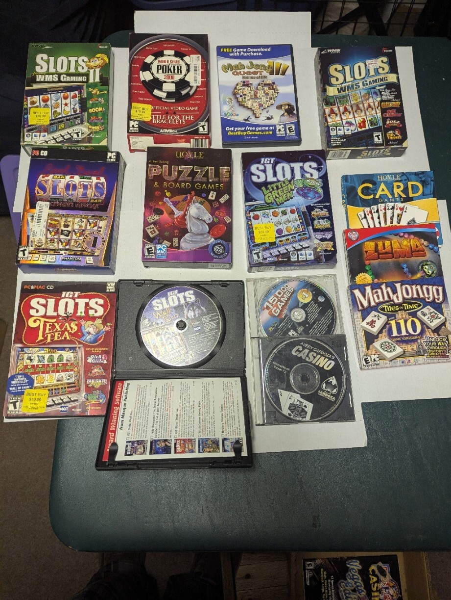 Vintage Computer PC CD-ROM Reel Deal Casino Game,hoyle ,WSP,texas tea,,green men