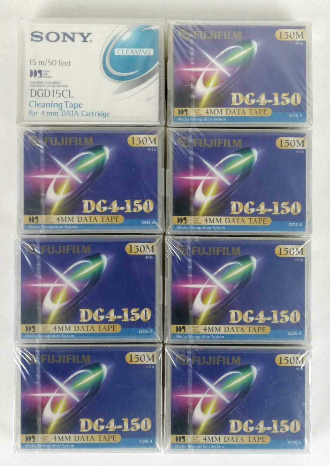 FUJIFILM DG4-150 - DATE TAPE - LOT OF 8 CASSETTES - NEW SEALED