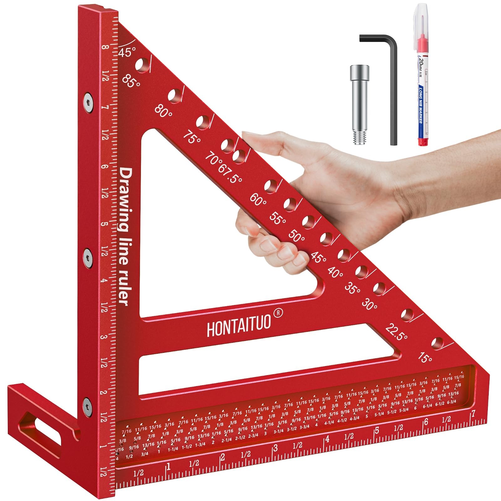8.5 Inch Large Carpenter Square – MultiAngle Measuring and Marking & Creating...