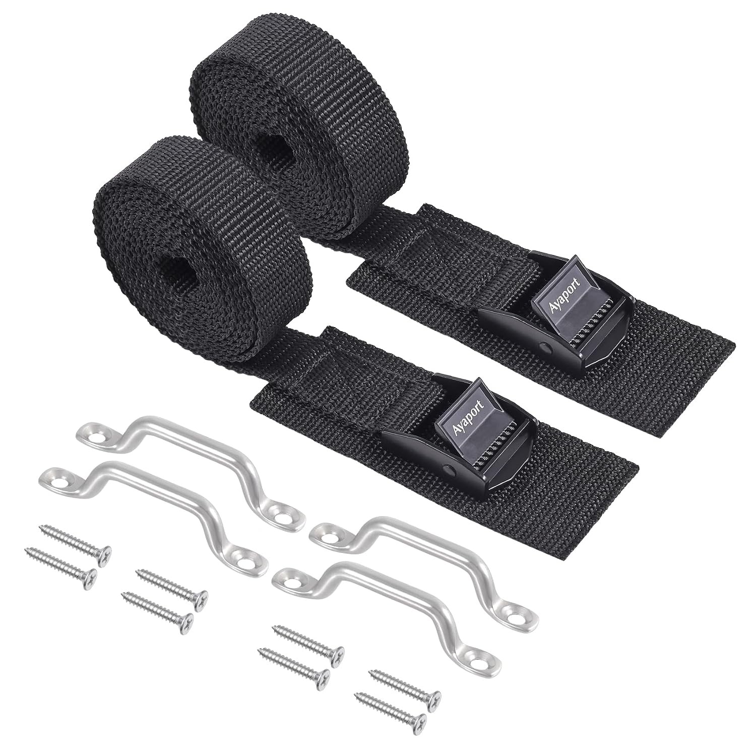 Battery Tie Down Straps 1x48" 2-Strap Sets, Battery Hold Down Kit, Cooler Tie