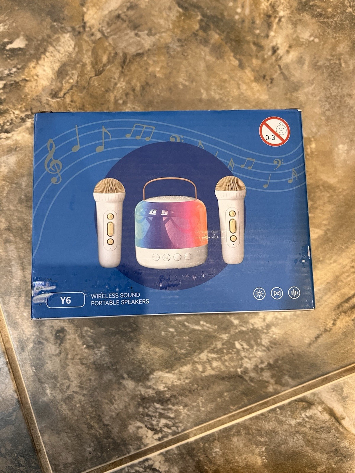 NEW Mini Karaoke Machine with Bluetooth Speaker and 2 Wireless Microphones