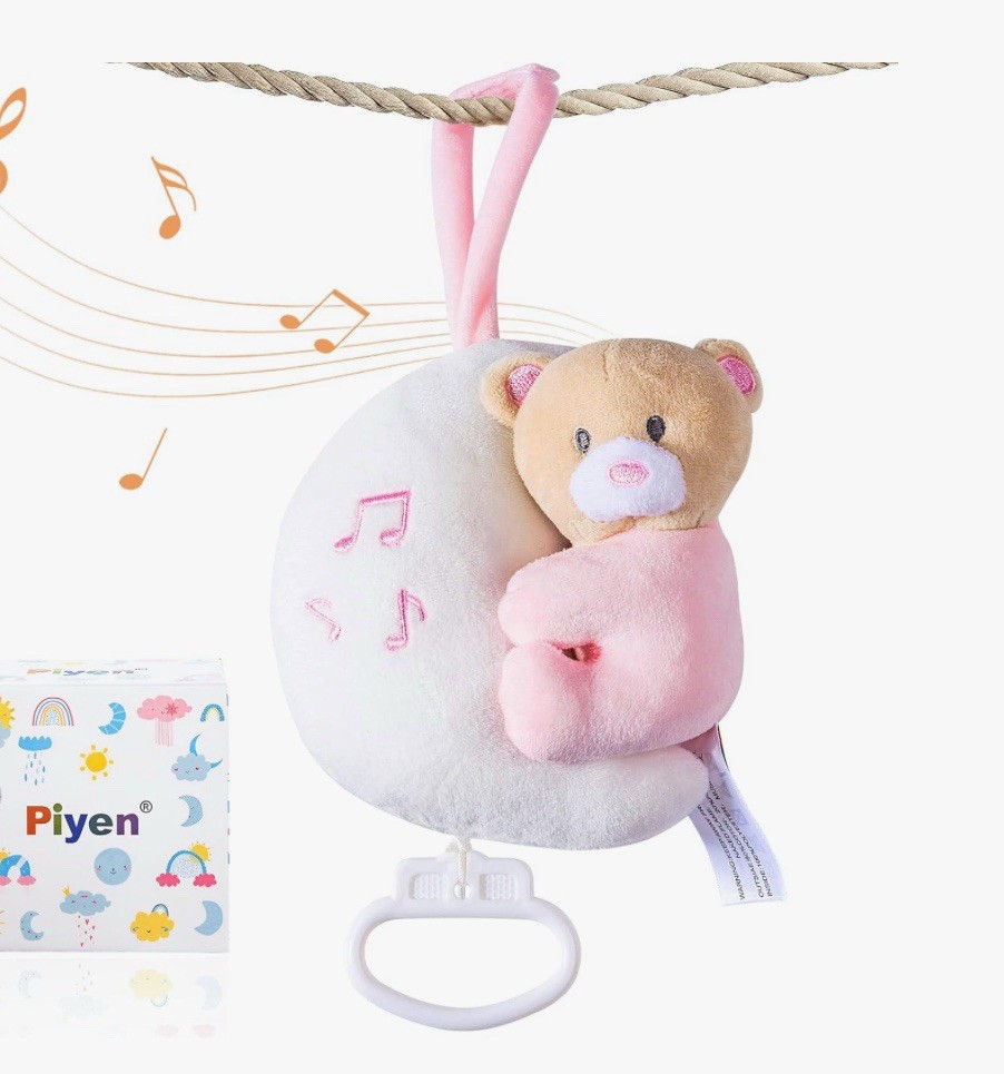 Soft Musical Bear Toy for Baby – Crib, Stroller or Car Seat| Piyen Hanging Plush