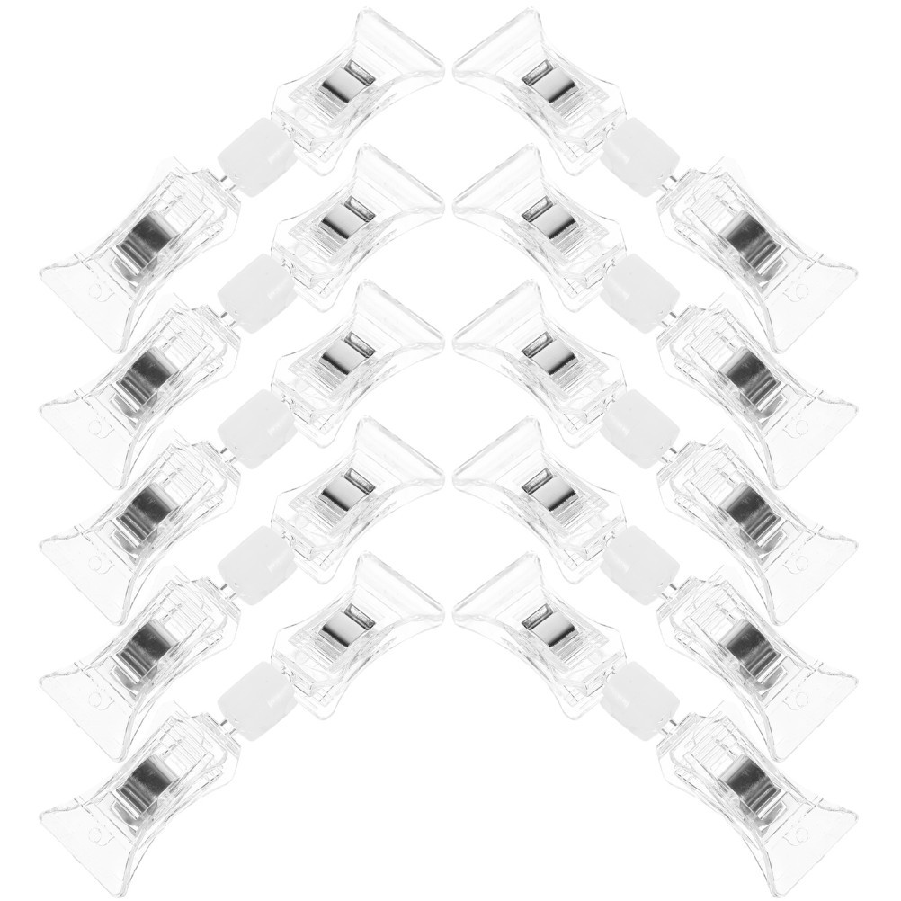 10Pcs Reusable Plastic Sign Holders Clip for Price Display in Stores