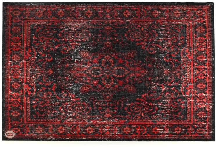 Drum N Base Vintage Persian Style Stage Rug - Black Red