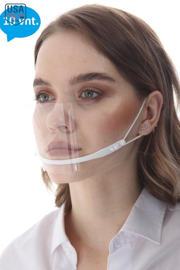 JK MEDICAL Reusable Mini Face Shield – Partial Visor for Food and Retail, 1 pc
