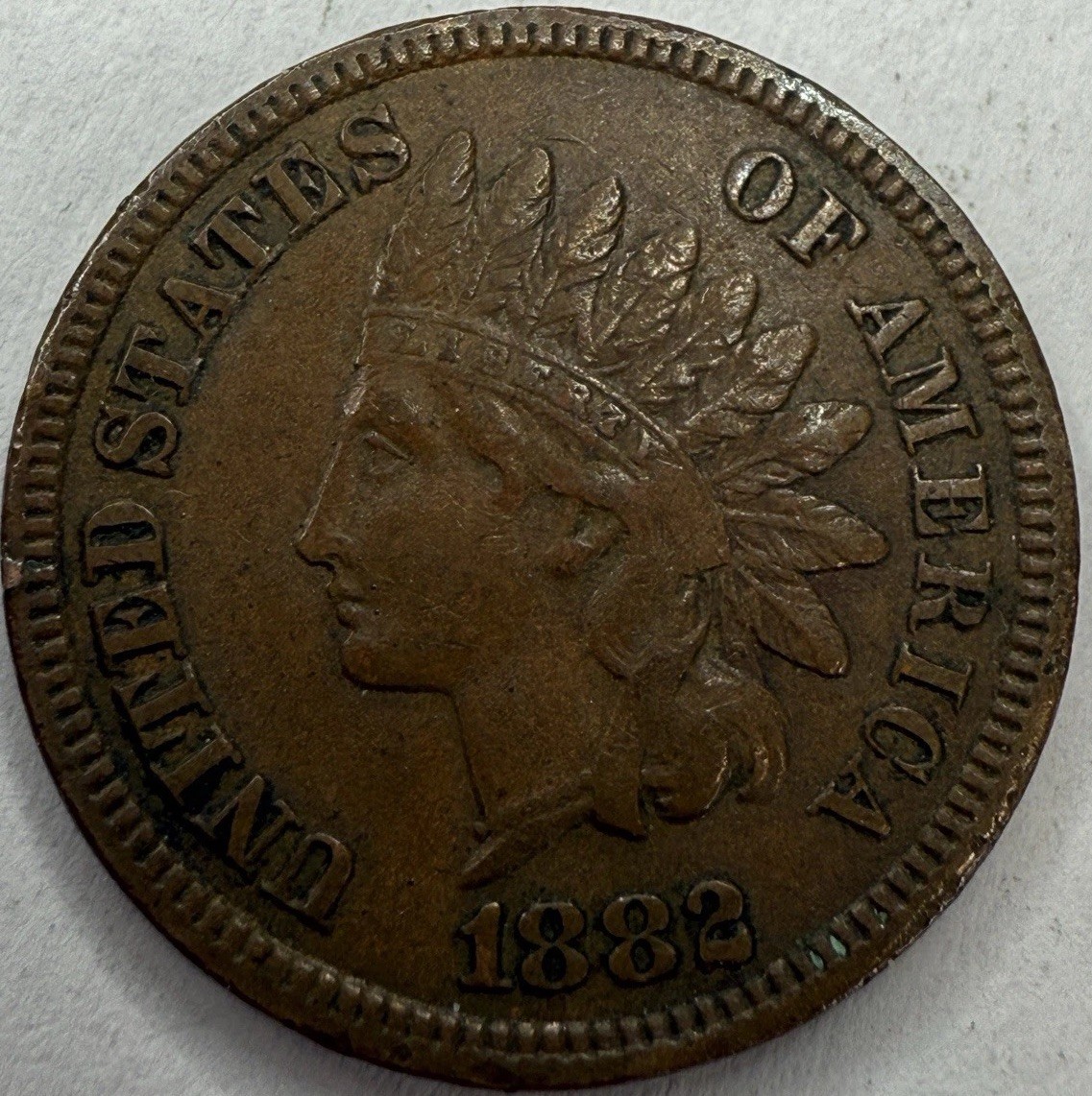 1882 Indian Head Cent Exact Coin Imaged #IND1772