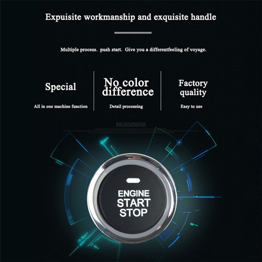 Keyless Entry Car Engine Start Alarm System Remote One-Button Starter Stop Kit