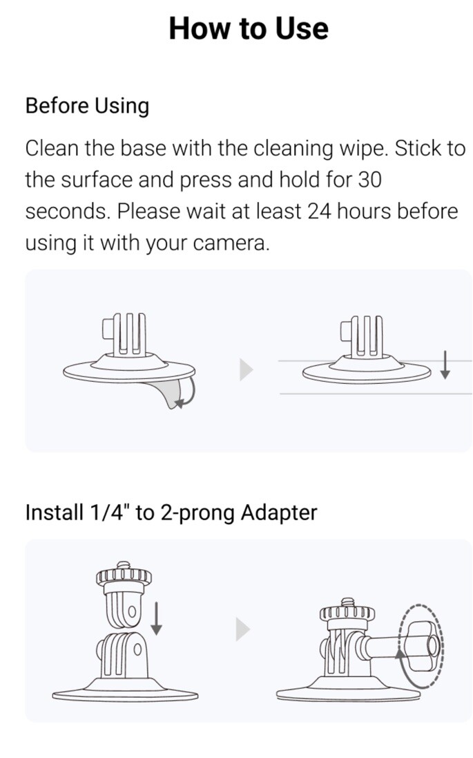 Original Insta360 Flexible Adhesive Mount - Strong & Versatile Attachment