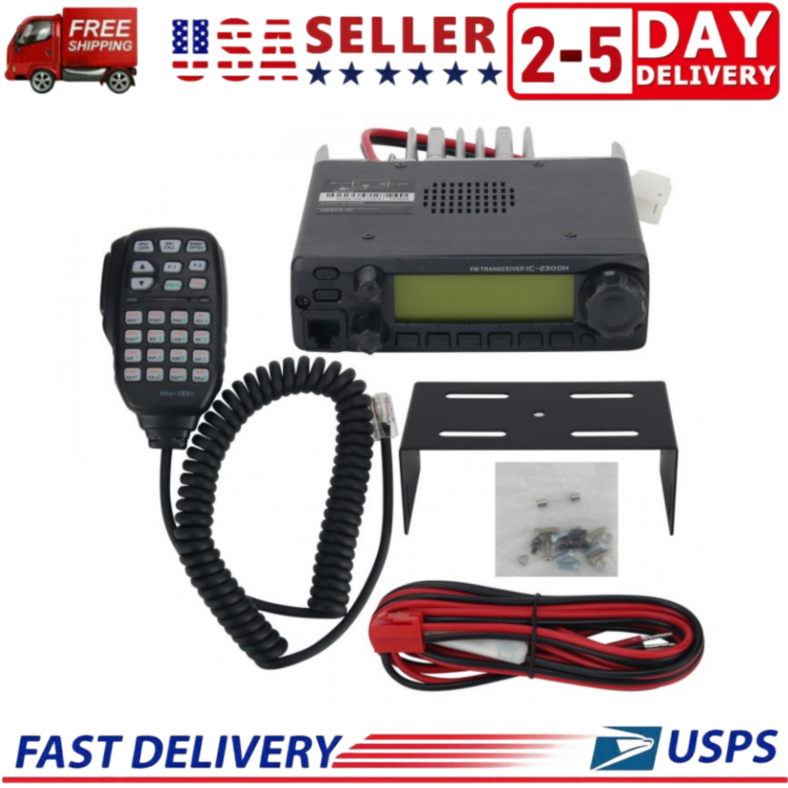 IC-2300H FM Transceiver VHF Marine Radio Mobile Radio 65W Car Radio Station USA