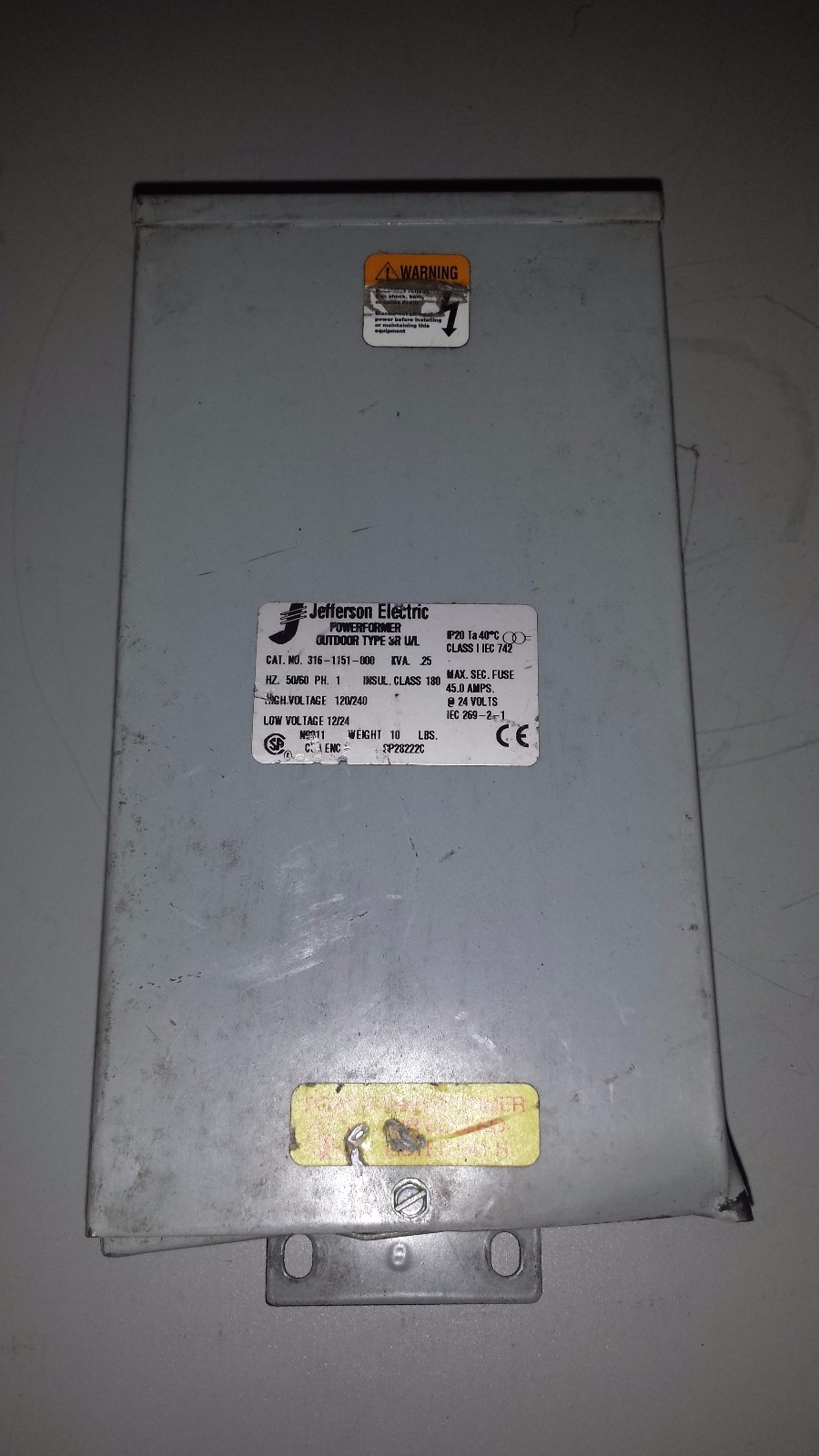 Jefferson Electric Power Transformer 316-1151-000