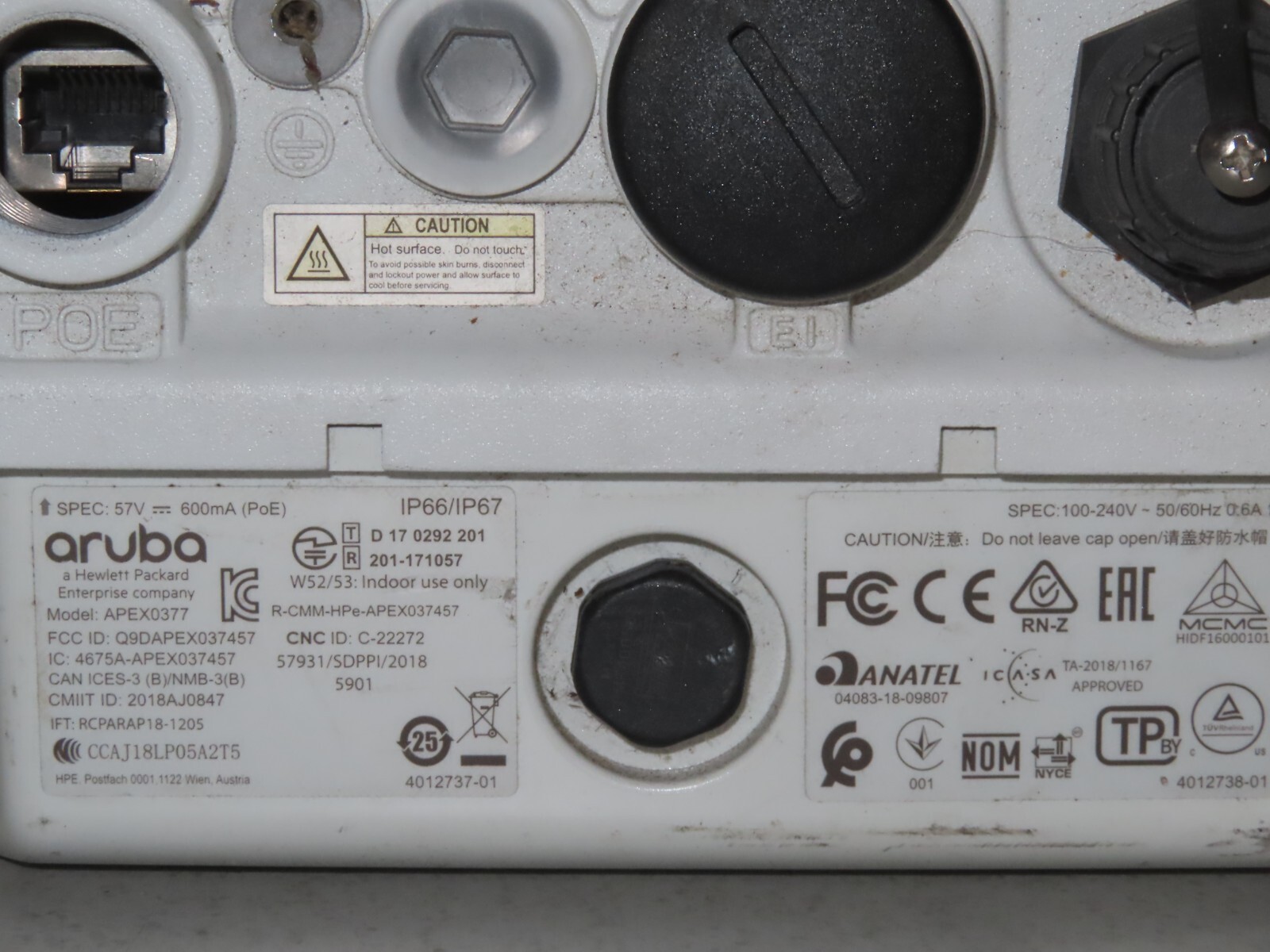 ARUBA AP-377 OUTDOOR ACCESS POINT APEX0377