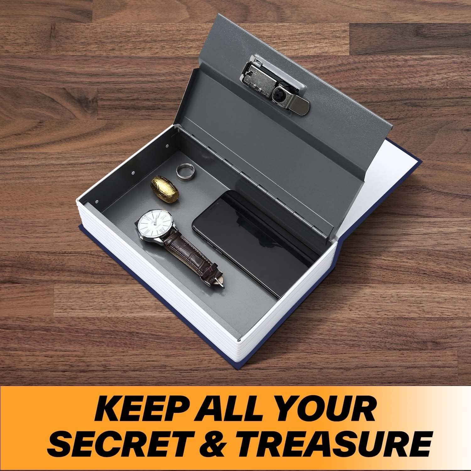 Book Safe Combination Lock Bible: Secret Compartment Safe Multi-Use Portable St