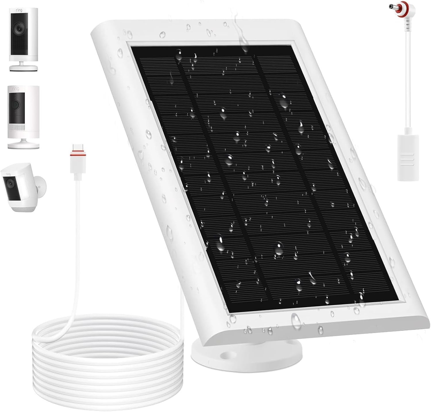 High Efficiency Solar Panel for Ring Camera - Dustproof & Waterproof Design