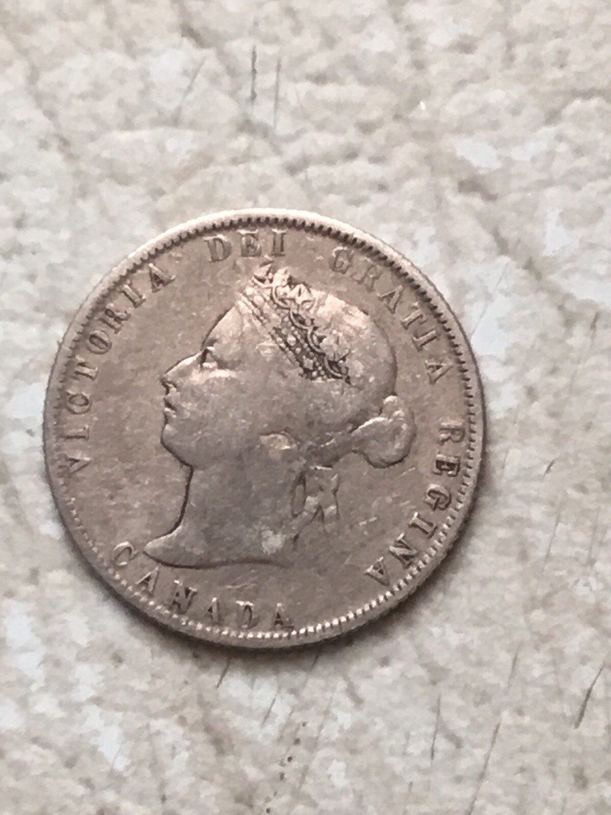 1872 Canada 25 Cents - Victoria 0.925 Silver Coin RARE Low Mintage