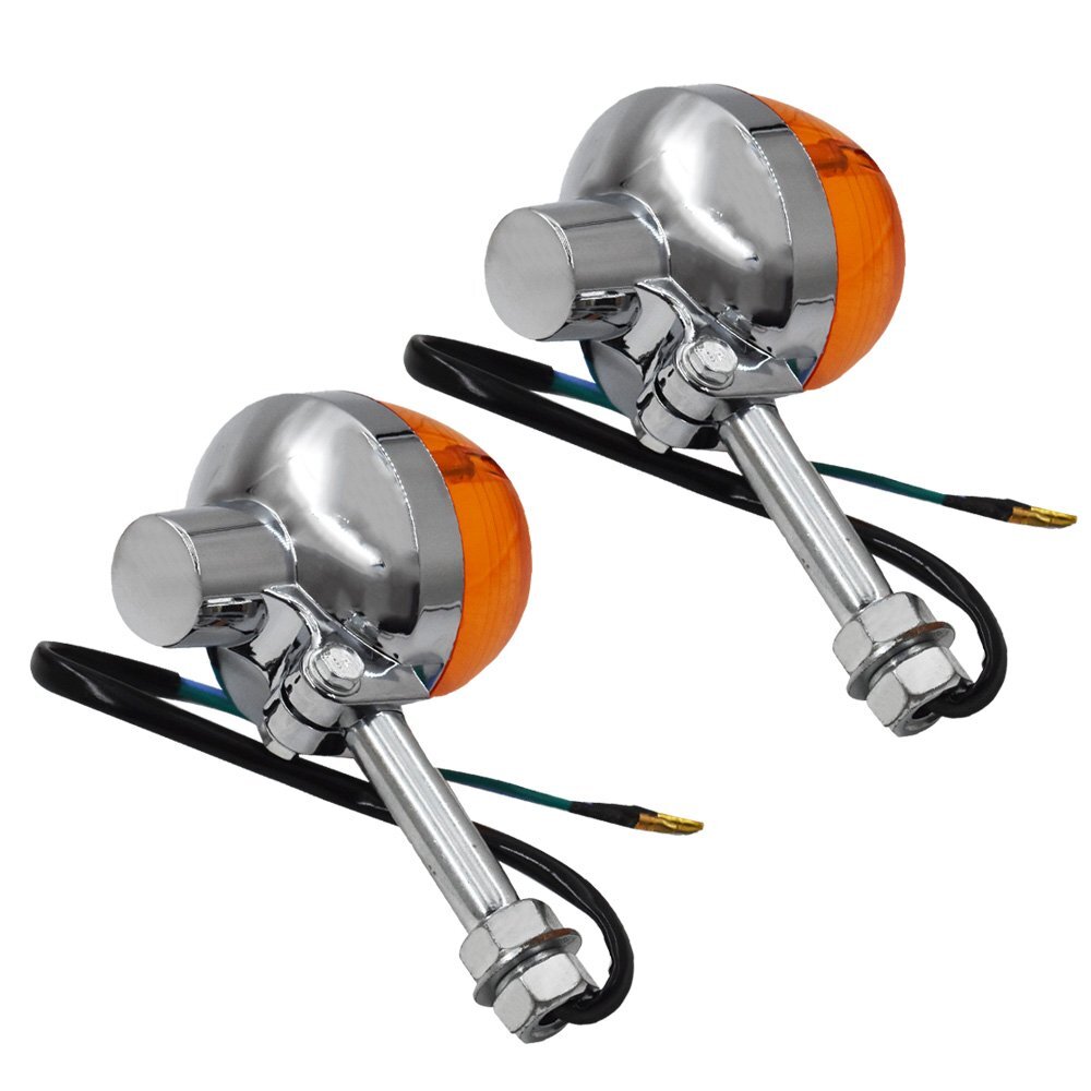 For Honda CT70 CT90 XL100 CB350 CM400 CB450 CB750 Turn Signal Light 8mm 12V Pair