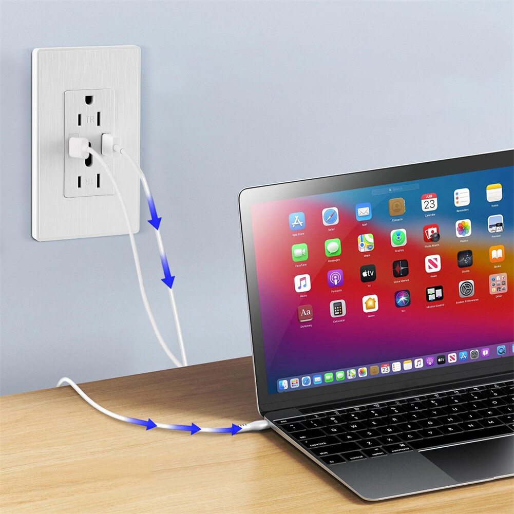 USB Outlet Type-C/A Wall Charger 15A TR Receptacle Plug Electrical Socket US